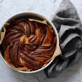 Golden Brown and Glossy Easy Nutella Swirl Bread