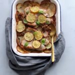 Lemon Garlic Chicken Potato Bake