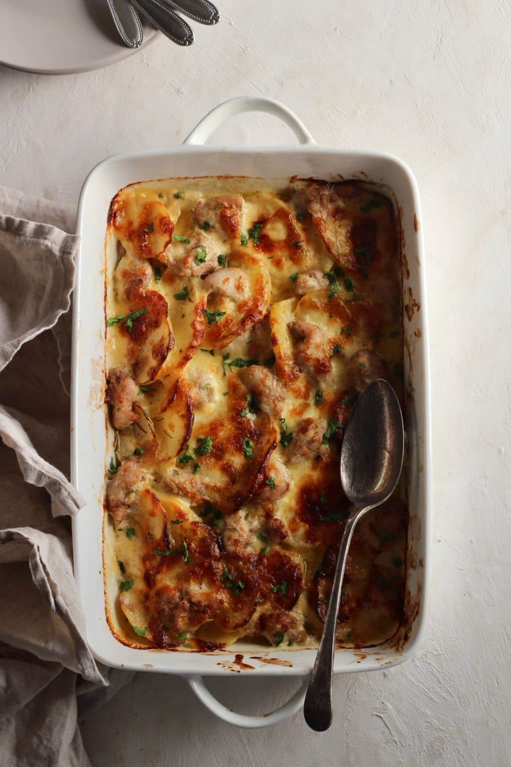 Creamy Chicken & Potato Bake – 'til golden brown